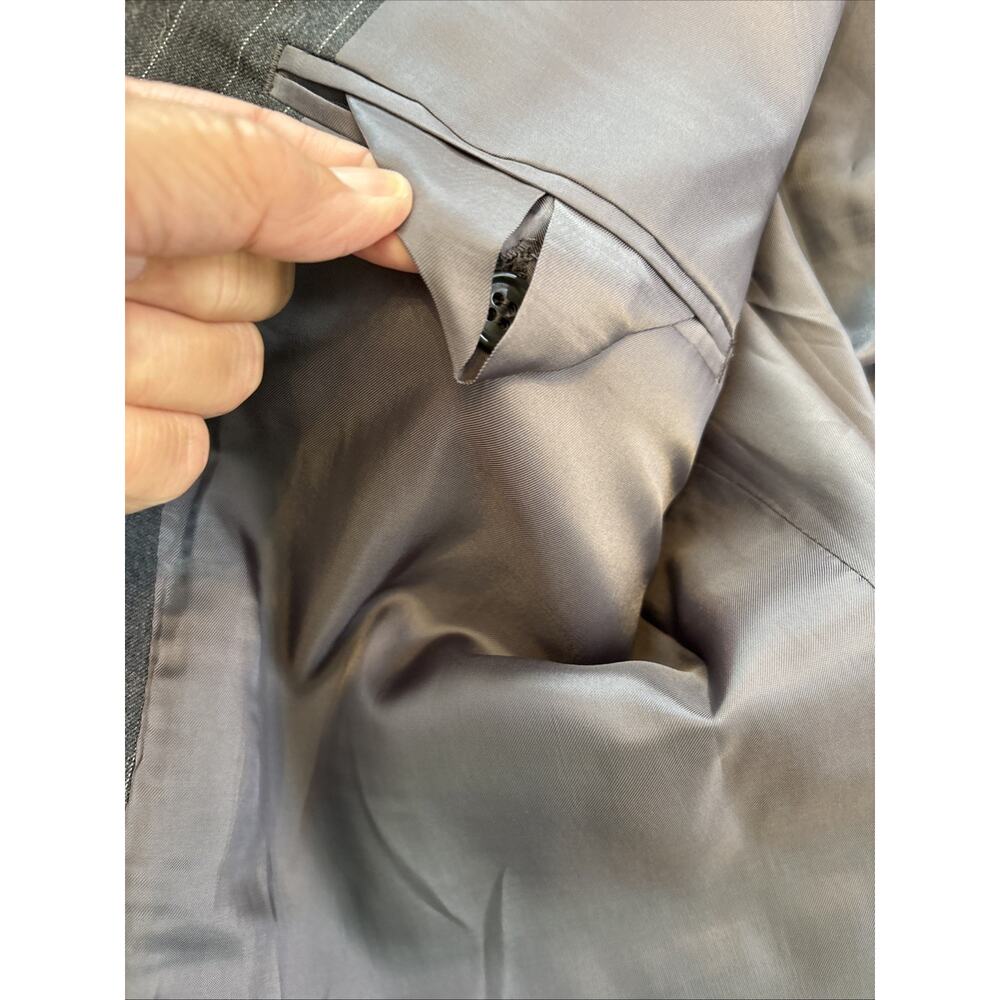 Lauren Ralph Lauren Mens 50L Gray 100% Wool Two Button Blazer Jacket - Picture 4 of 7